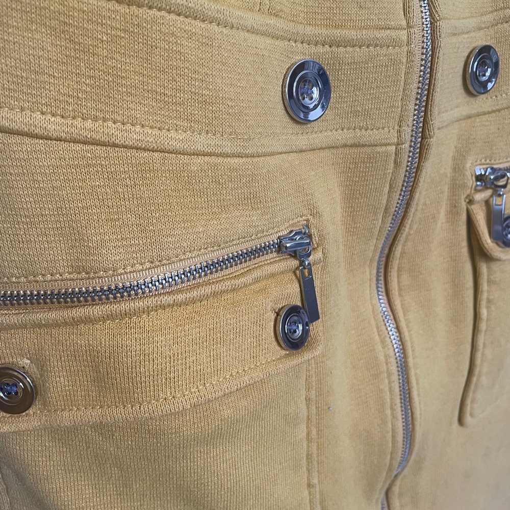 I.N.C. International Concepts Women’s S Yellow Lined Silver Pocket Trench Coat - Picture 5 of 11
